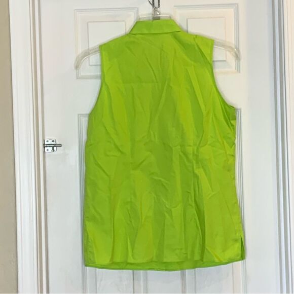 Coldwater Creek Lime Green Sleeveless Top Size Medium 10-12 - Picture 9 of 9